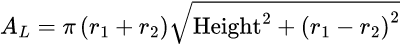 Lateral Surface Area: 圓錐台體積與表面積計算機