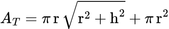 Total Surface Area: Calculateur de volume et de surface d'un cône de révolution
