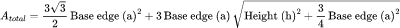 Total Surface Area: 正六角錐の計算機
