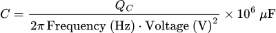Required Capacitance (µF): 功率因數校正計算器