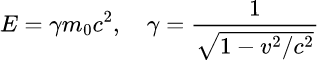 Total relativistic energy and Lorentz factor: Калькулятор релятивистской энергии (СТО)