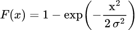 Cumulative Distribution Function (CDF): 레일리 분포 계산기
