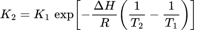 Solve for K2: Máy Tính Phương Trình Van't Hoff