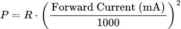 Resistor Power Dissipation: حاسبة مقاومة مصباح LED
