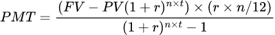 公式: 貯蓄目標計算機