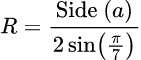 Circumradius: Yedigen Hesaplama Aracı