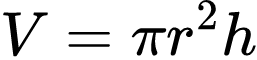 Formula: Right Circular Cylinder Volume Calculator