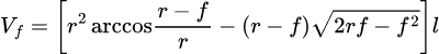 Partial fill (circular segment) volume: 儲罐容積與容量計算器
