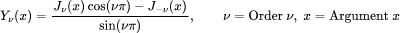 Bessel Function of the Second Kind: ベッセル関数 Jv(x)・Yv(x) とその導関数の計算