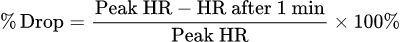 Percent Drop: 心率恢复计算器