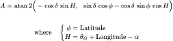 Solar Azimuth: 太陽仰角與方位角每日計算器