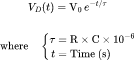 Discharging Voltage: حاسبة دائرة RC
