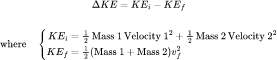 Kinetic Energy Lost: Calculateur de choc parfaitement inélastique