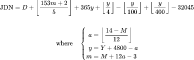 Julian Day Number (per date): 日時計算（終日時−始日時）