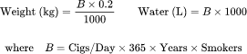 Weight and Water Contamination: 菸蒂清理計算機