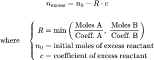 Excess Reactant Remaining: 限定反応物計算ツール