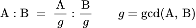 Simplify Ratio A : B: Calculadora de razones