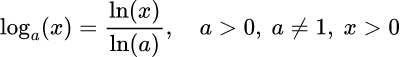 Change-of-base formula: लघुगणक फलन कैलकुलेटर