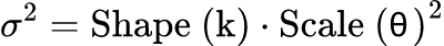 Variance: Calculateur de loi Gamma