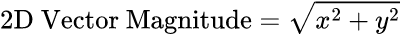 Fórmula: Vector Magnitude Calculator