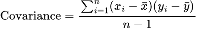 数学公式: Covariance Calculator