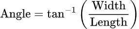 数学公式: 矩形角度计算器