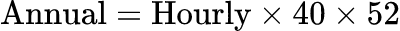 Annual Equivalent: 時薪計算機