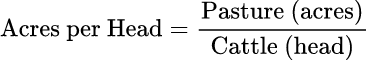 Acres per Head: Cattle per Acre Calculator