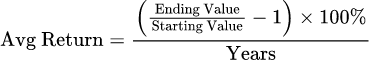 Average Simple Return: Калькулятор средней доходности