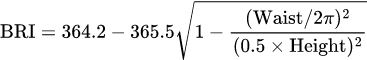 数学公式: BRI计算器