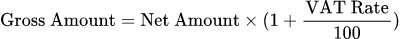 Formül: VAT Calculator