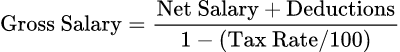 Công thức: Tính Lương Gộp