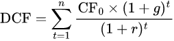 數學公式: DCF計算機