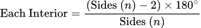 Each Interior Angle: Calculateur d'angles intérieurs d'un polygone