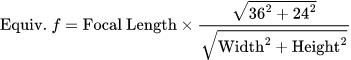 35mm Equivalent Focal Length: Camera Angle of View Calculator
