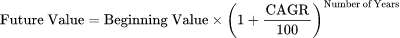 صيغة رياضية: Reverse CAGR Calculator