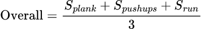 Overall PRT Score: 美国海军 PRT 体能测试计算器