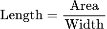 數學公式: Rectangle Length Calculator