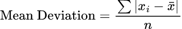 数学公式: Mean Deviation Calculator