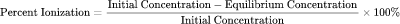数学公式: 电离度计算器