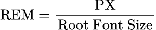 数学公式: PX to REM Converter