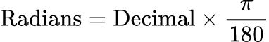 Decimal Degrees to Radians: Degrees Minutes Seconds Calculator