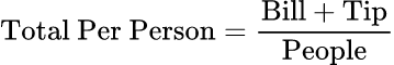 Per-Person Split: 小費計算機