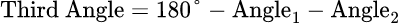 公式: 三角形の内角計算機