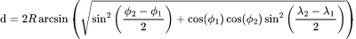 Formula: Lat Long Distance Calculator