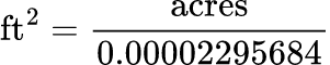 Reciprocal form: 英畝換算平方英尺工具