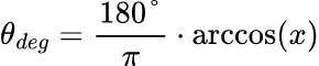 Formule: Calculatrice Cosinus Inverse