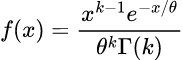 Formule: Calculateur de Distribution Gamma