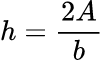 Formula: Triangle Height Calculator