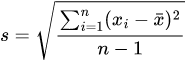 Formule: Calculateur d'Écart-Type